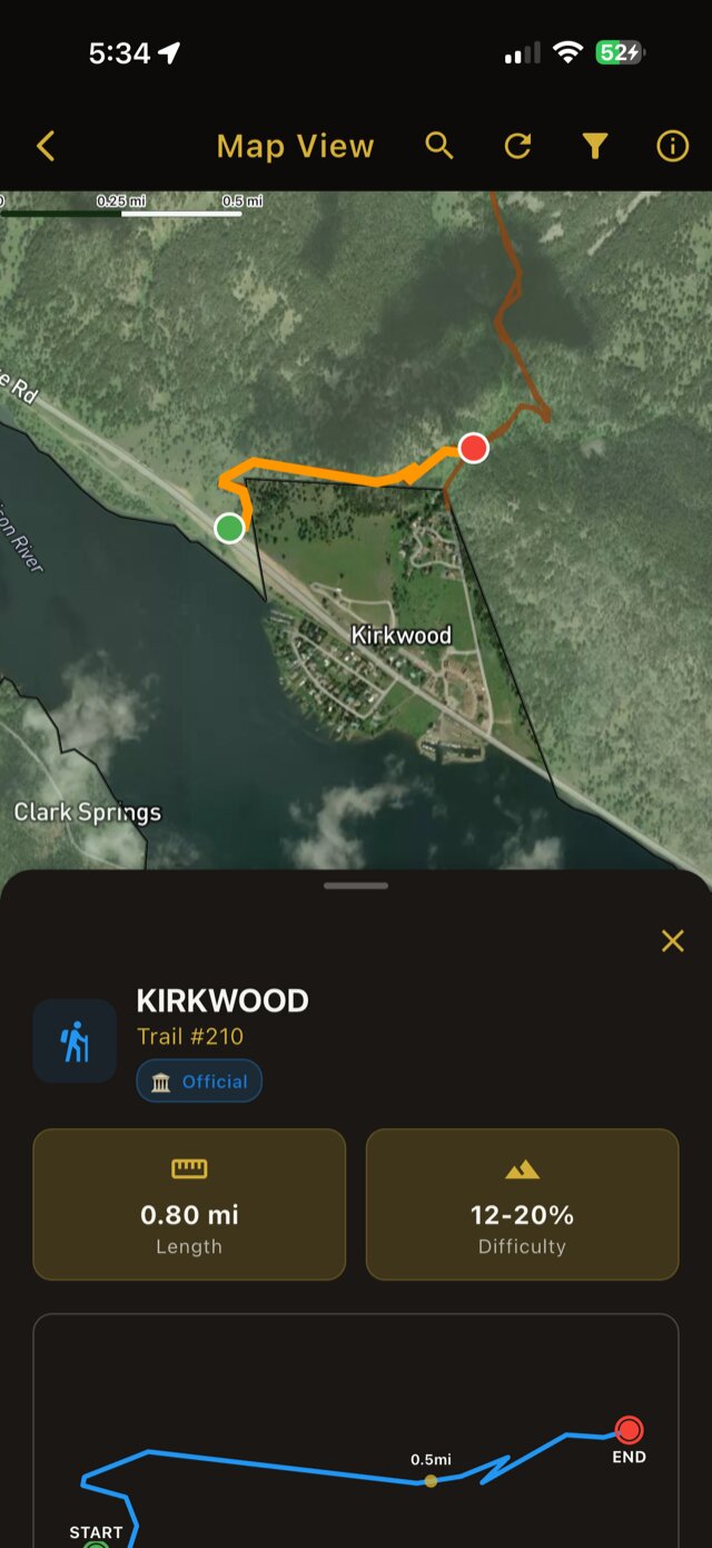 Obsession Tracker on iPhone - Map with land rights